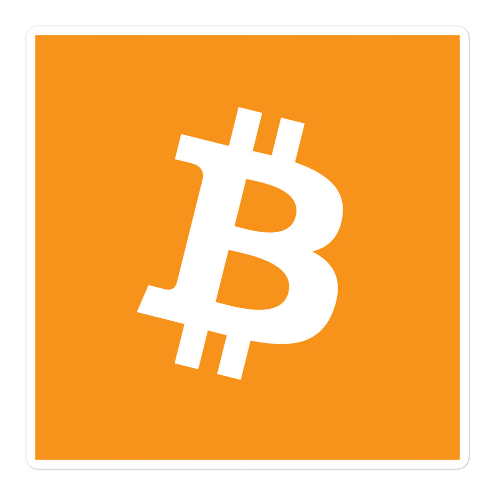 Bitcoin Square Logo Sticker