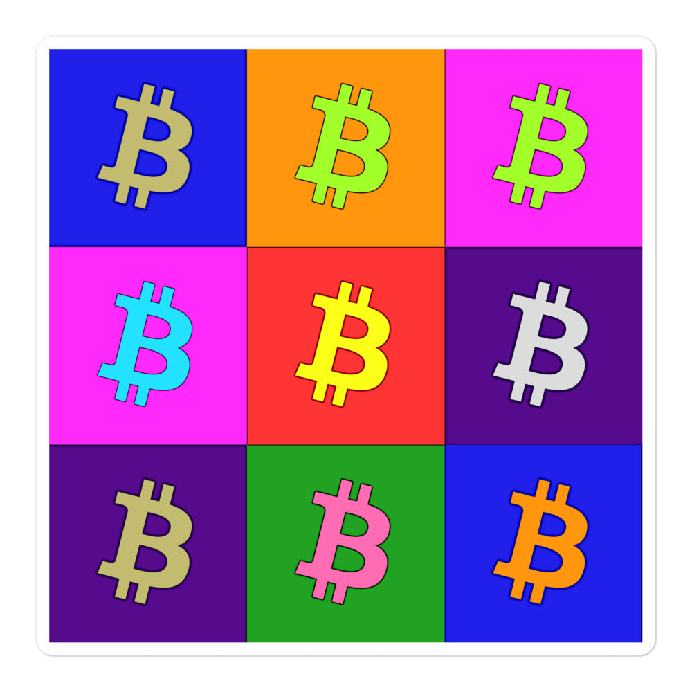Bitcoin Pop Art Sticker
