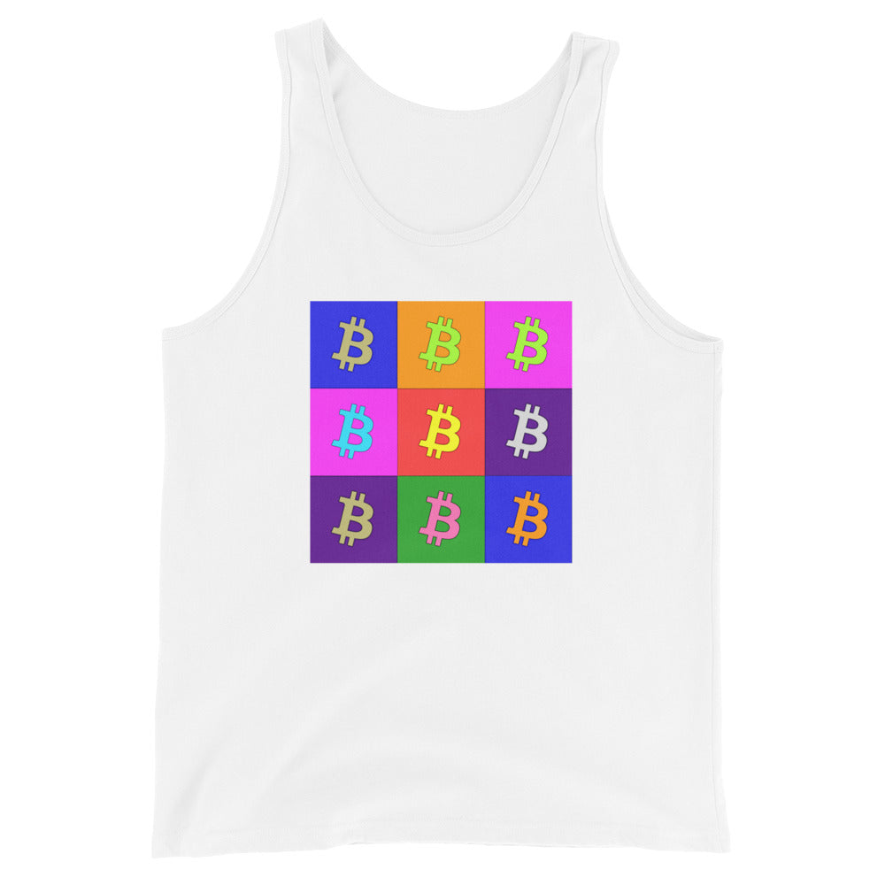 a bit swagg bitcoin pop art tank in white