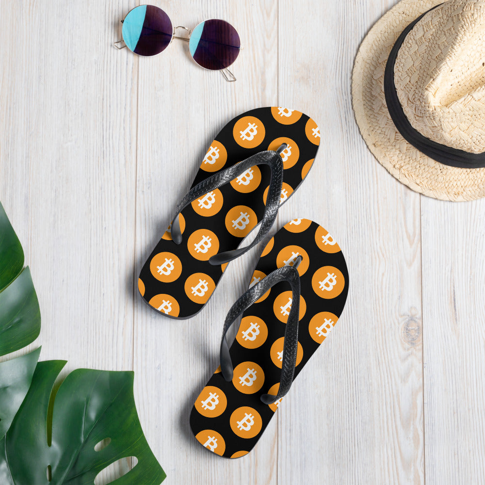 Bitcoin Tiled Flip Flops
