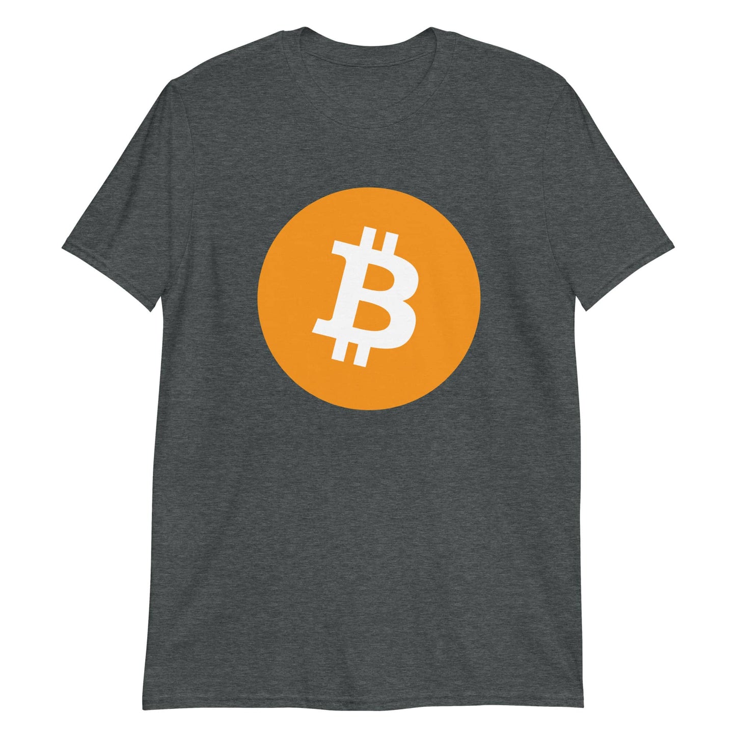 A bitswagg bitcoin logo shirt in dark heather