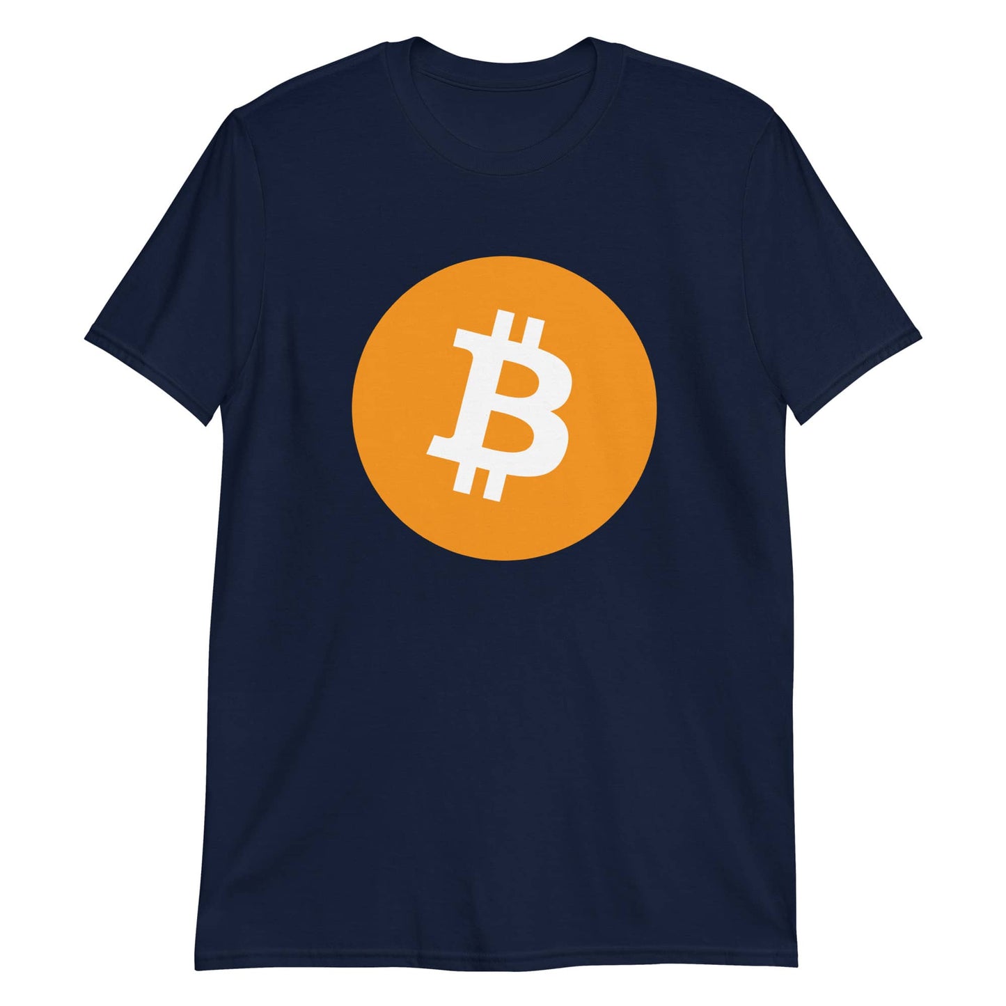 A bitswagg bitcoin logo shirt in navy