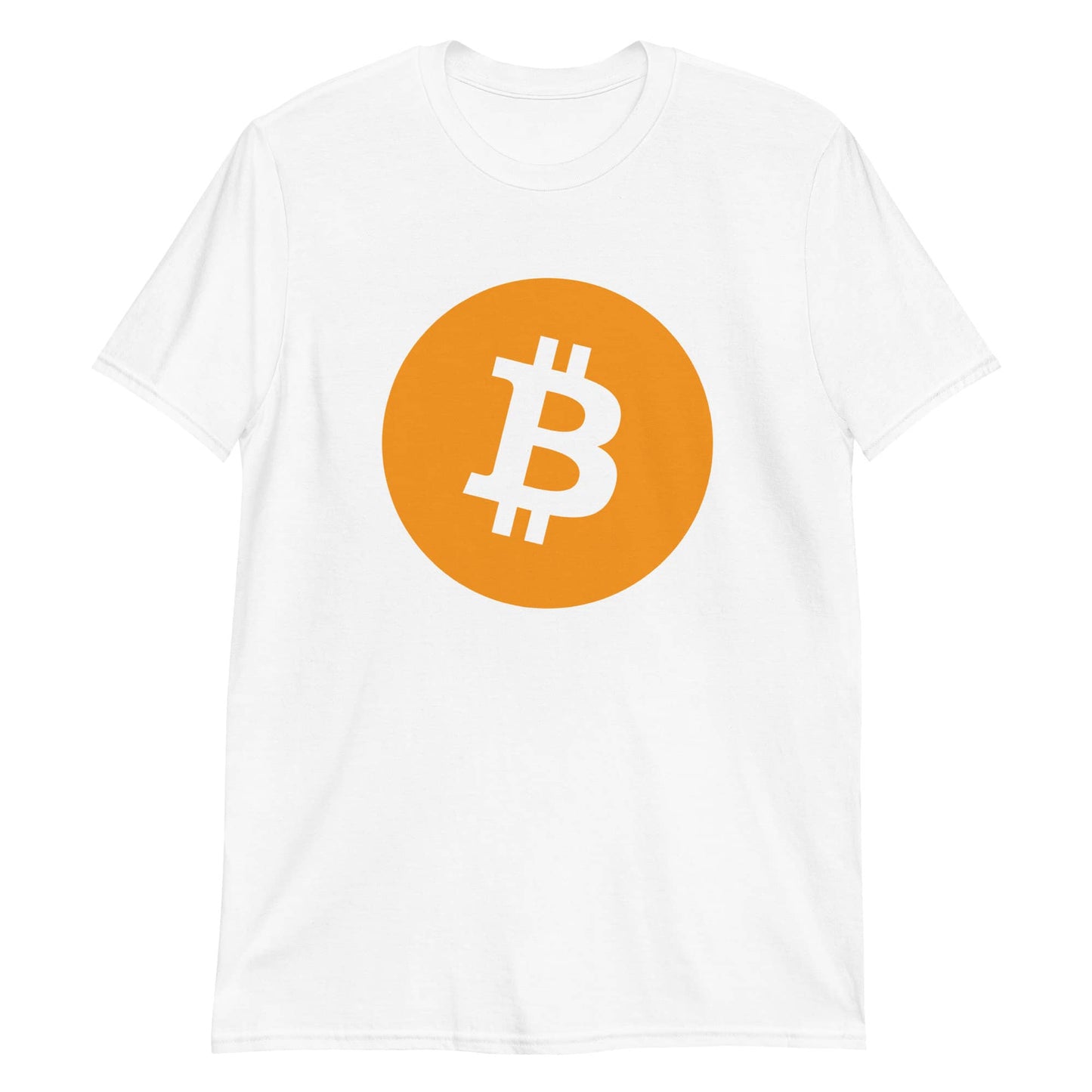 A bitswagg bitcoin logo shirt in white