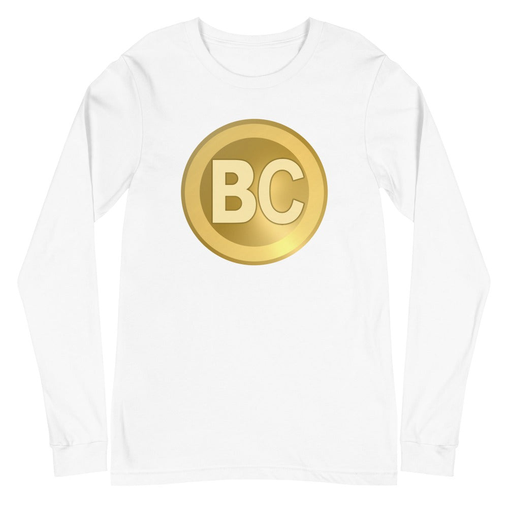 a bit swagg bitcoin 2009 logo long sleeve in white