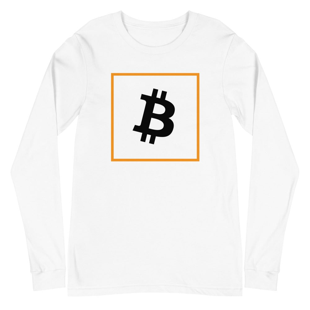 a bit swagg bitcoin vertices long sleeve in white