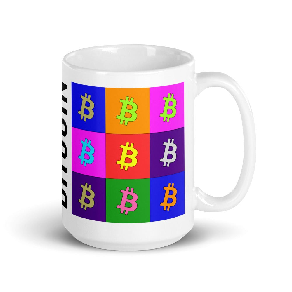 a bit swagg bitcoin pop art mug in white