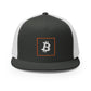a bit swagg vertices trucker hat in charcoal and white