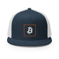 a bit swagg vertices trucker hat in navy and white