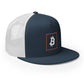 a bit swagg vertices trucker hat in navy and white