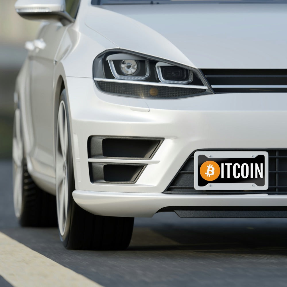 Bitcoin Logo License Plate