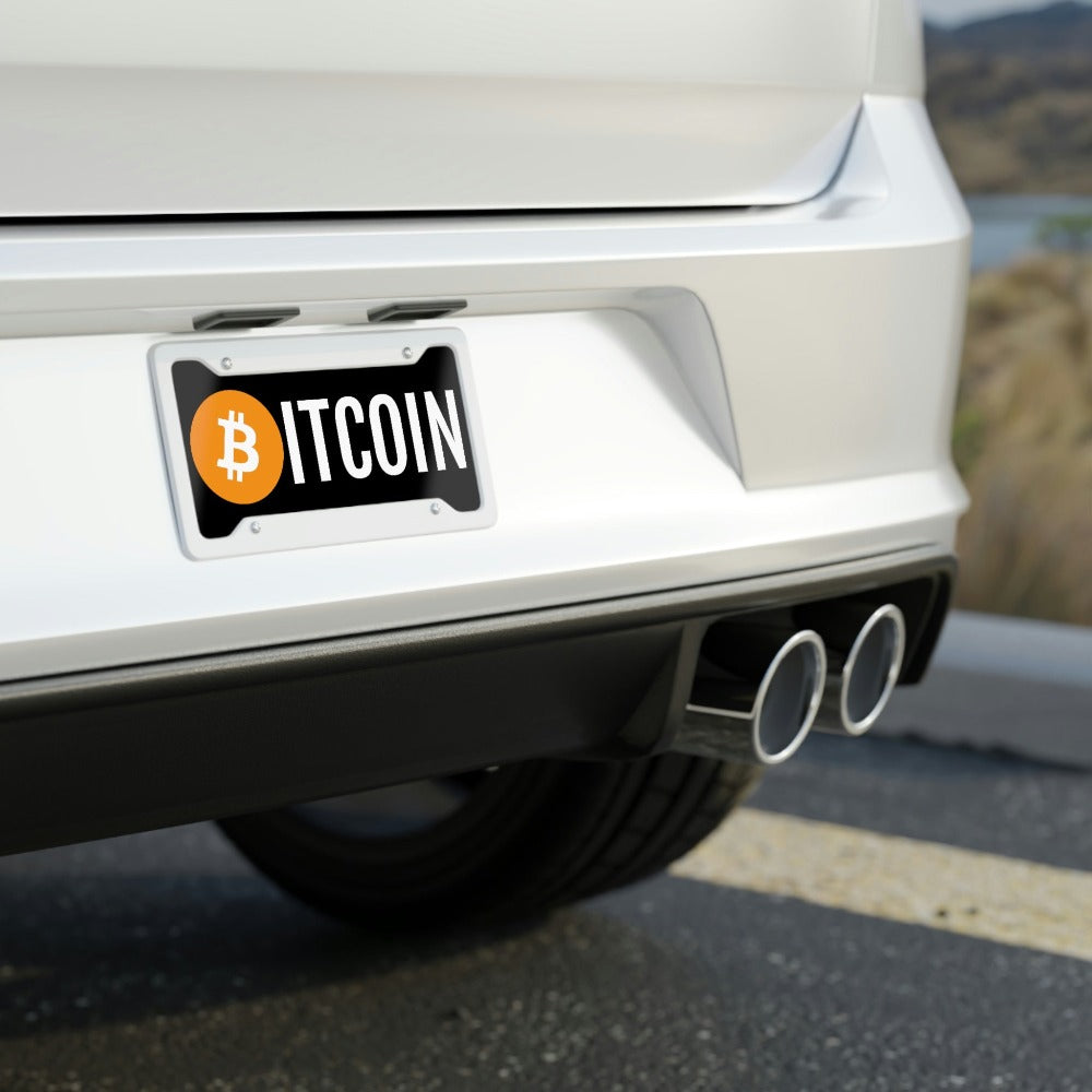 Bitcoin Logo License Plate