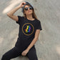 a girl with a bit swagg stenciled pride t shirt in black