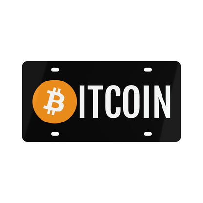 Bitcoin Logo License Plate