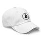 a bit swagg stenciled bitcoin cap in white
