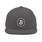 a bit swagg stenciled bitcoin snapback hat in dark grey