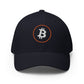 a bit swagg bitcoin stenciled flexfit hat in dark navy