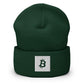 a bit swagg bitcoin square beanie in spruce green