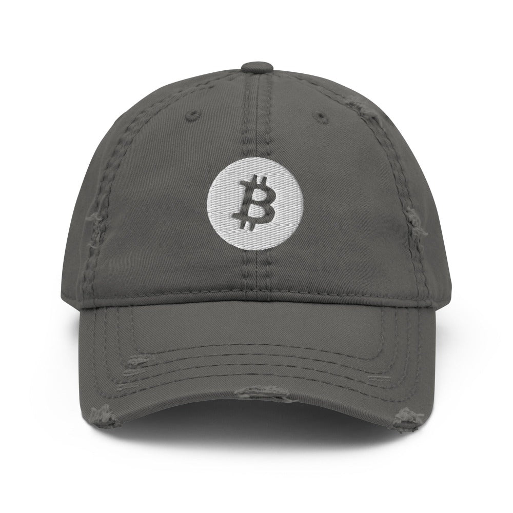 Bitcoin Alpha Logo Distressed Hat Bit Swagg