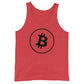 a bit swagg bitcoin stenciled tank in red triblend