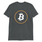 a dark heather bit swagg bitcoin t-shirt