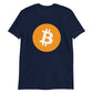 A bitswagg bitcoin logo shirt in navy