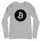 a bit swagg bitcoin alpha logo long sleeve in athletic heather
