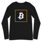 a bit swagg bitcoin vertices long sleeve in black
