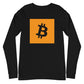 a bit swagg bitcoin square logo long sleeve in black