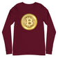 a bit swagg bitcoin 2010 logo long sleeve in maroon
