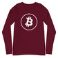 a bit swagg bitcoin vertices long sleeve in maroon