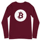 a bit swagg bitcoin alpha logo long sleeve in maroon
