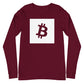 a bit swagg bitcoin square logo long sleeve in maroon