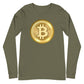a bit swagg bitcoin 2010 logo long sleeve in military green