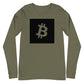 a bit swagg bitcoin square logo long sleeve in military green