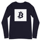 a bit swagg bitcoin square logo long sleeve in navy