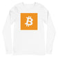 a bit swagg bitcoin square logo long sleeve in white