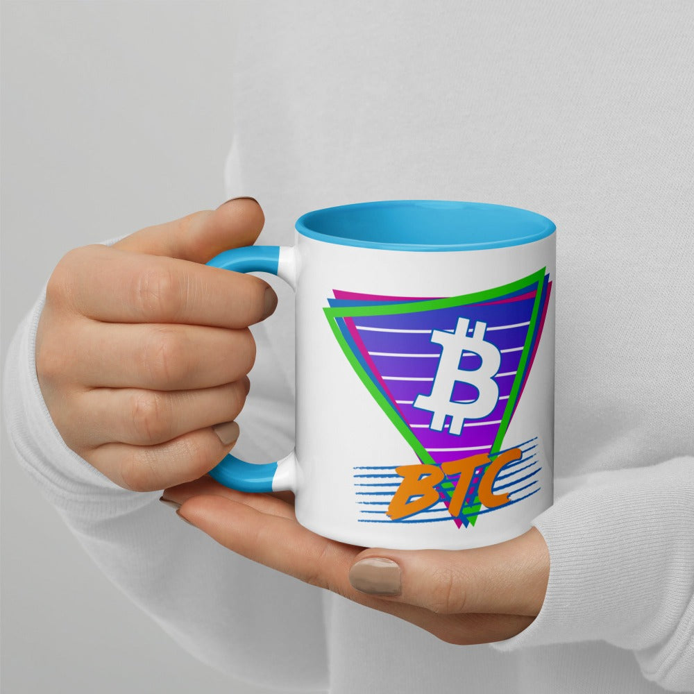 a bit swagg bitcoin vice vibes mug in white & blue