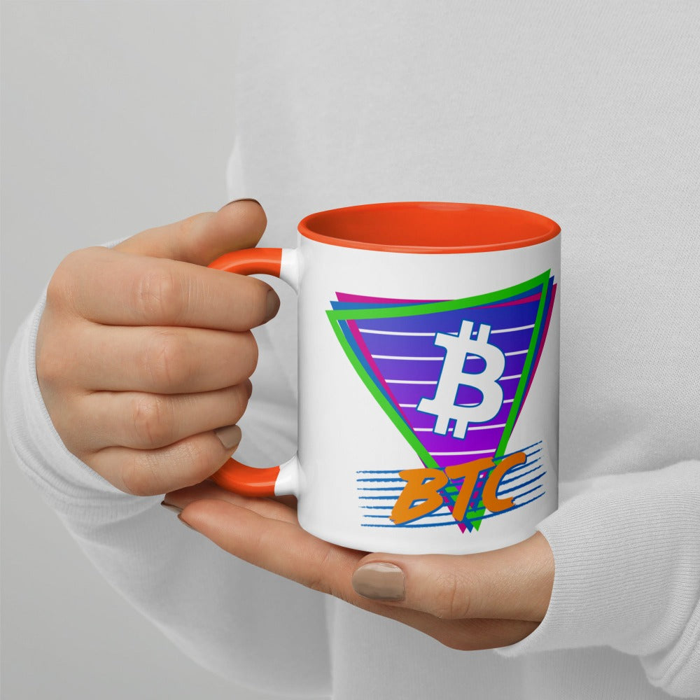 a bit swagg bitcoin vice vibes mug in white & orange