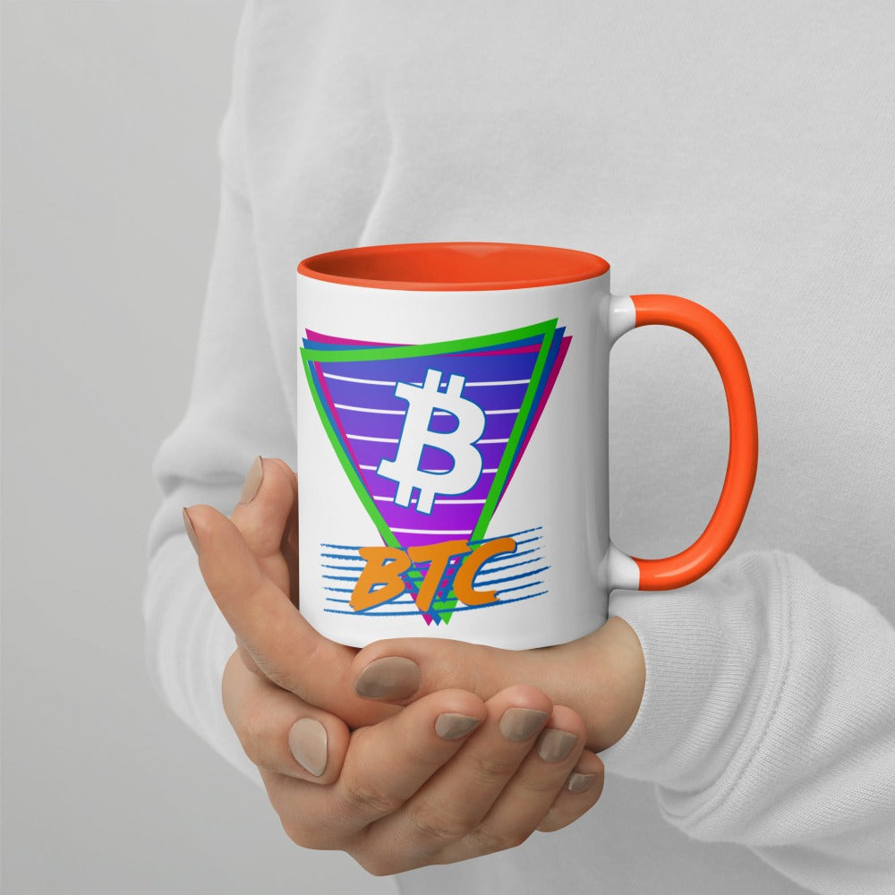a bit swagg bitcoin vice vibes mug in white & orange