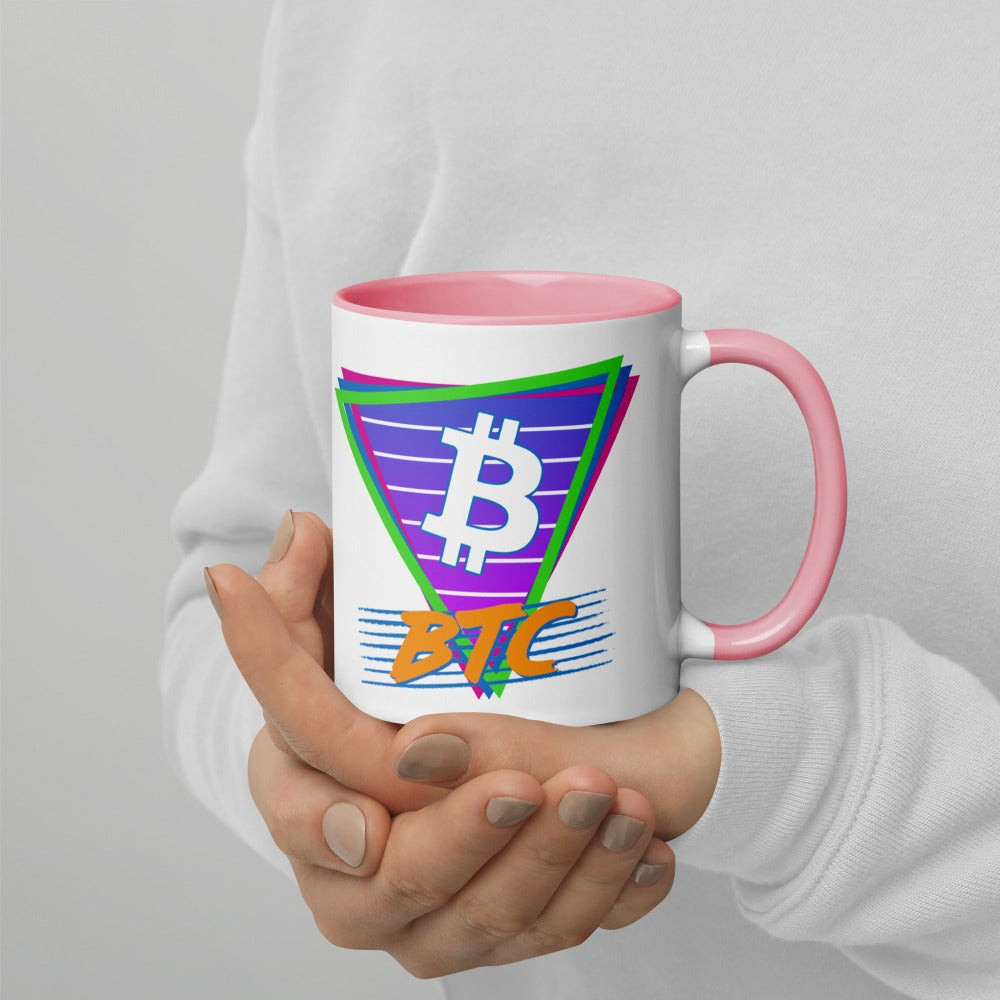 a bit swagg bitcoin vice vibes mug in white & pink