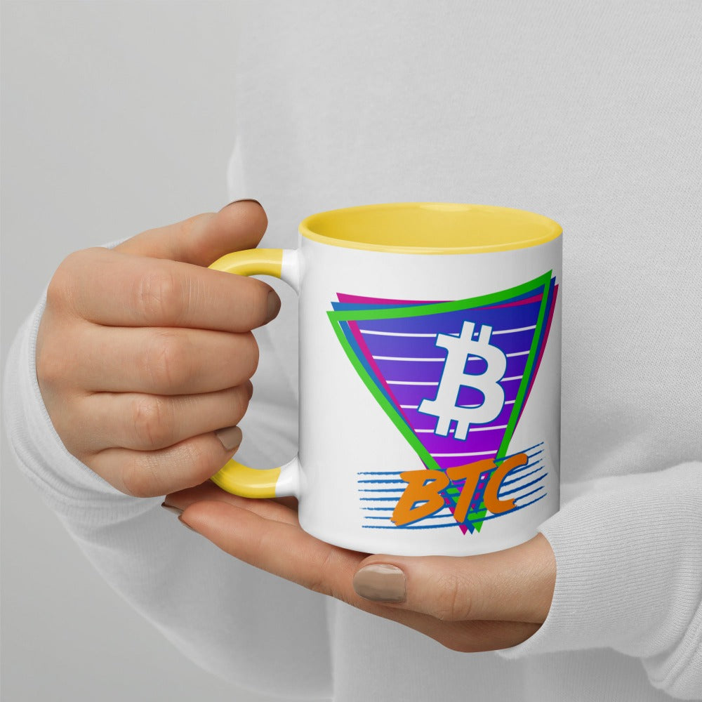 a bit swagg bitcoin vice vibes mug in white & yellow