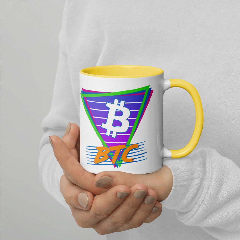 a bit swagg bitcoin vice vibes mug in white & yellow