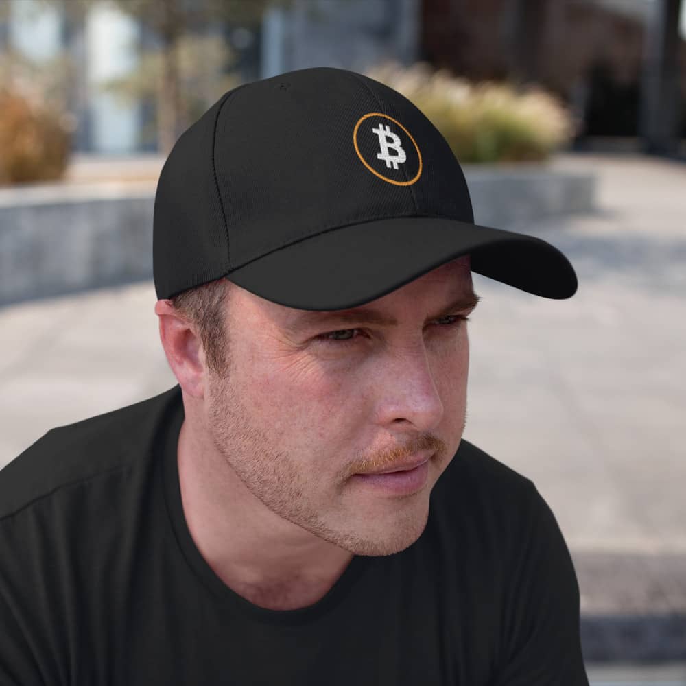 Bitcoin Stenciled Logo Flexfit Hat – Bit Swagg