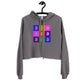 a bit swagg bitcoin pop art cropped hoodie in storm grey